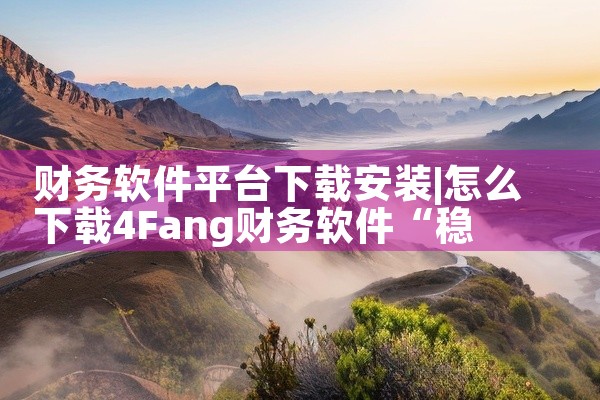 财务软件平台下载安装