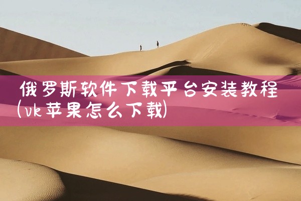 俄罗斯软件下载平台安装教程